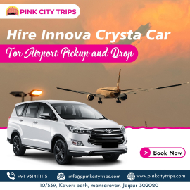 Innova Crysta Car Hire Jaipur: The Perfect Choice for Family and Group Travel