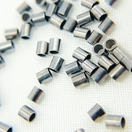 Black Rhodium Silver Crimps