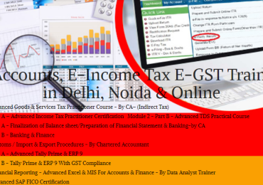 Accounting Course with Placement in Delhi, Advanced GST Course in Delhi, 100% Job Guarantee, Free SAP HANA Finance Course