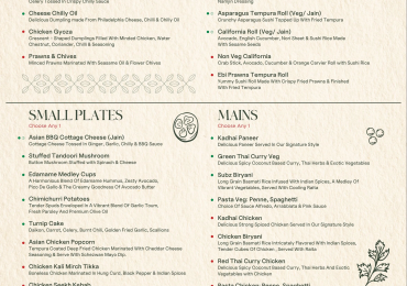The Nines Mumbai Menu